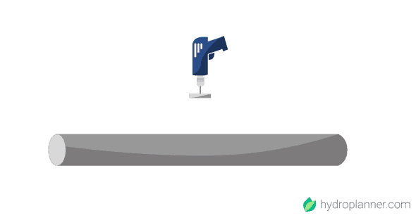 Step 1.1: Drill holes in PVC Pipe, take care of the size and distance of the holes to accomodate your netcups and keep space for the plants