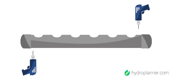 Step 1.3: Drill Tube Holes in PVC Pipe